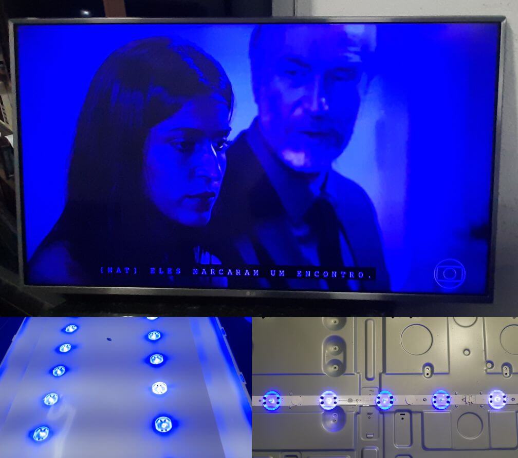 tv lg imagem azulada ou roxa